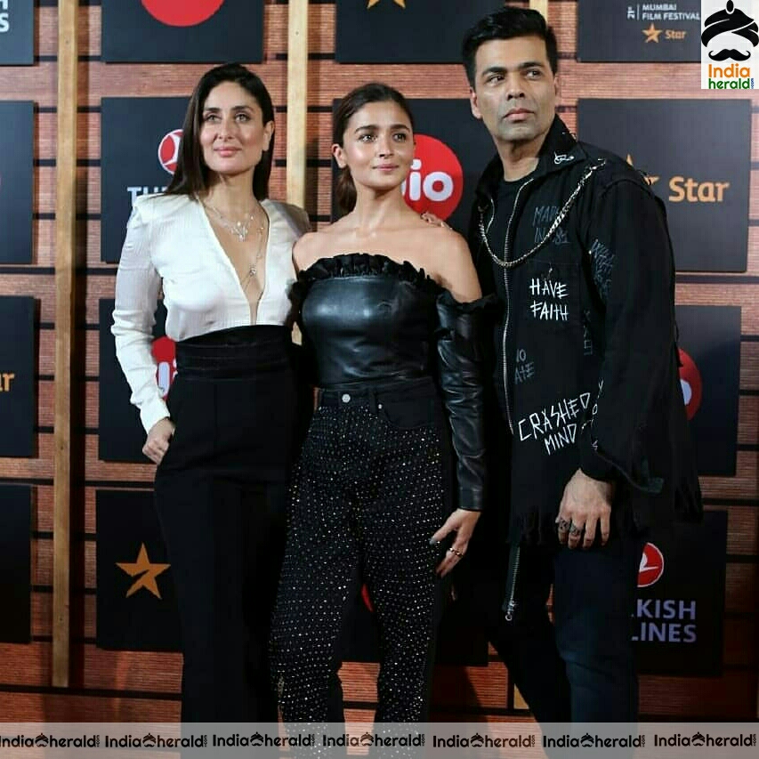 Kareena Kapoor Alia Bhatt And Karan Johar At Jio MAMI Film Festival Awards 2019