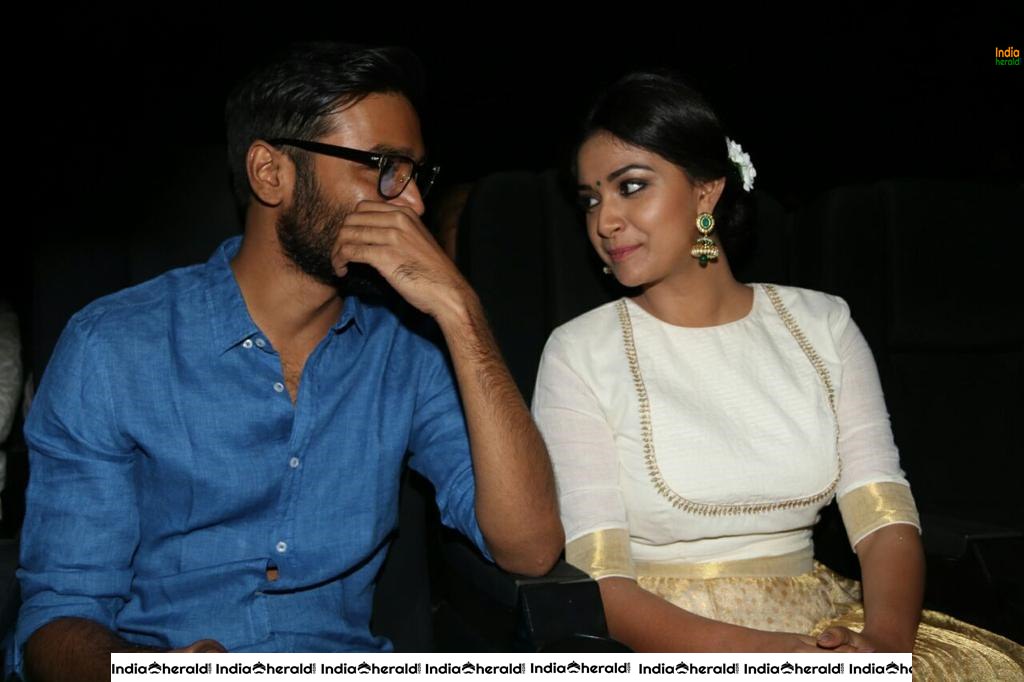 Keerthy Suresh and Dhanush in Thodari Throwback Event Photos Set 1