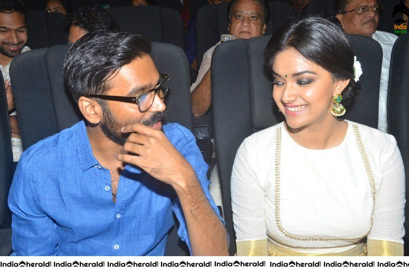 Keerthy Suresh and Dhanush in Thodari Throwback Event Photos Set 1