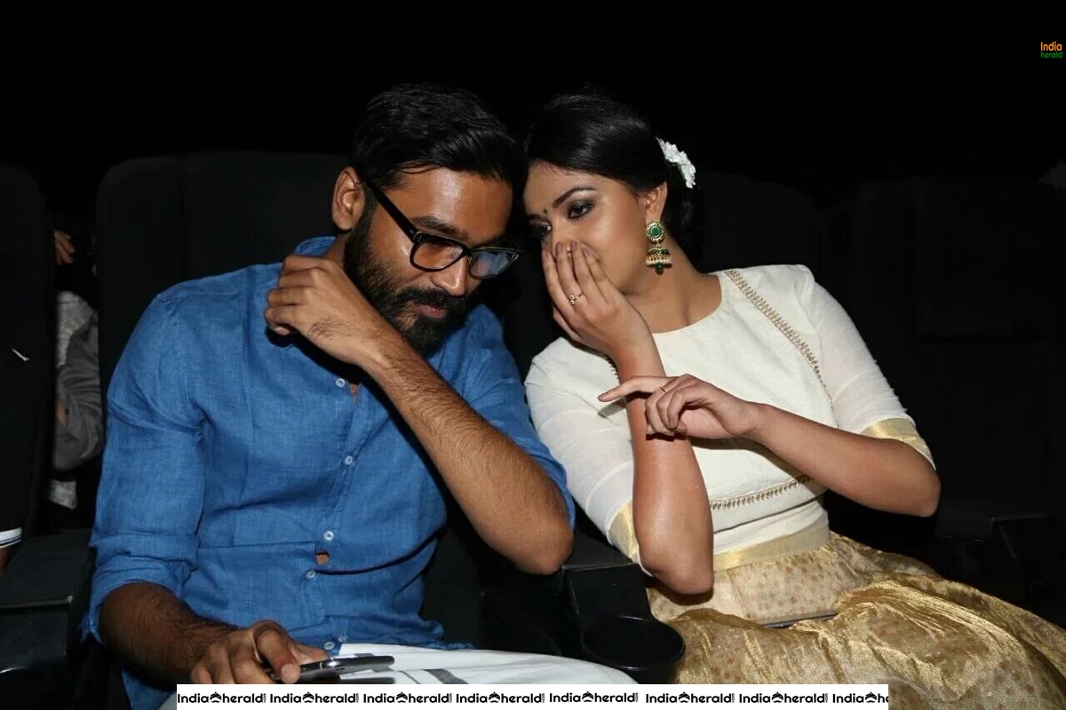 Keerthy Suresh and Dhanush in Thodari Throwback Event Photos Set 1