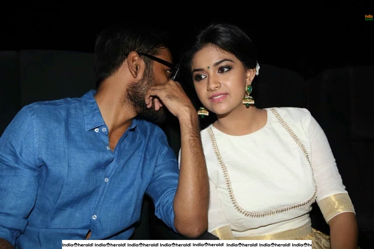 Keerthy Suresh and Dhanush in Thodari Throwback Event Photos Set 1