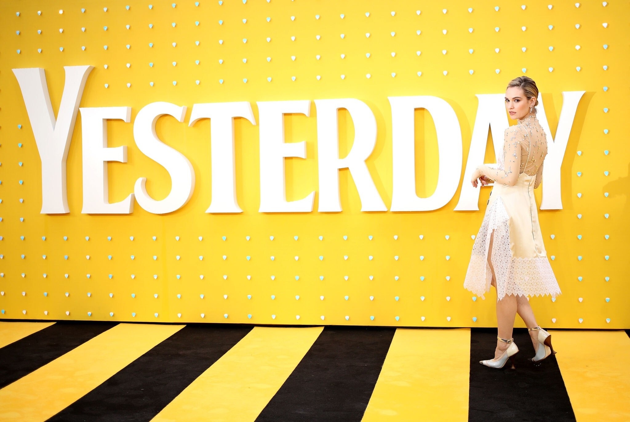 Lily James At The Premiere Of Yesterday In London