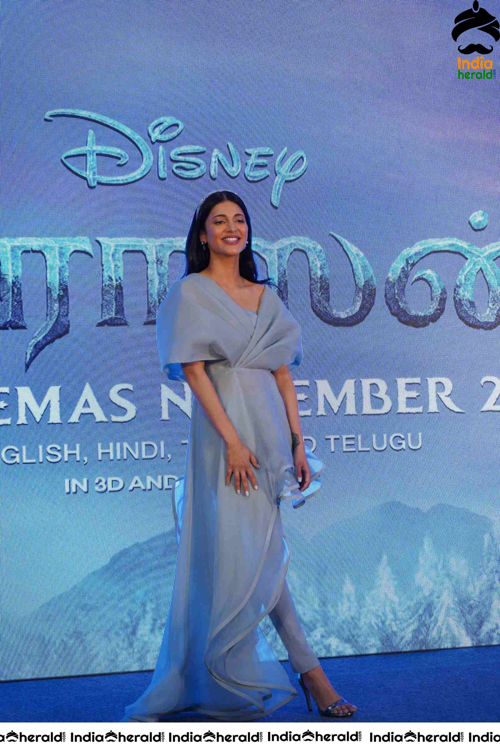 More Photos of Shruti Haasan with Lyricist Vivek and DD at Frozen 2 Press Meet