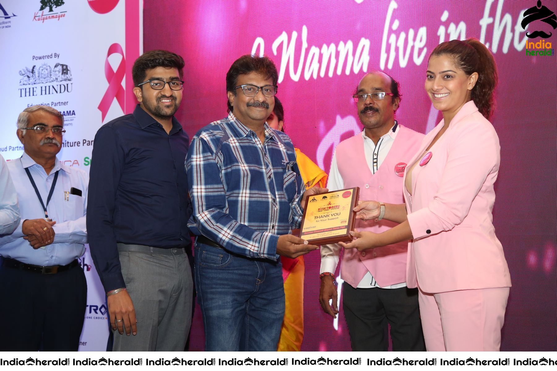 Namma Chennai Airport Turns Pink PINKTOBER 2019 Breast Cancer Free India Event Photos Set 2