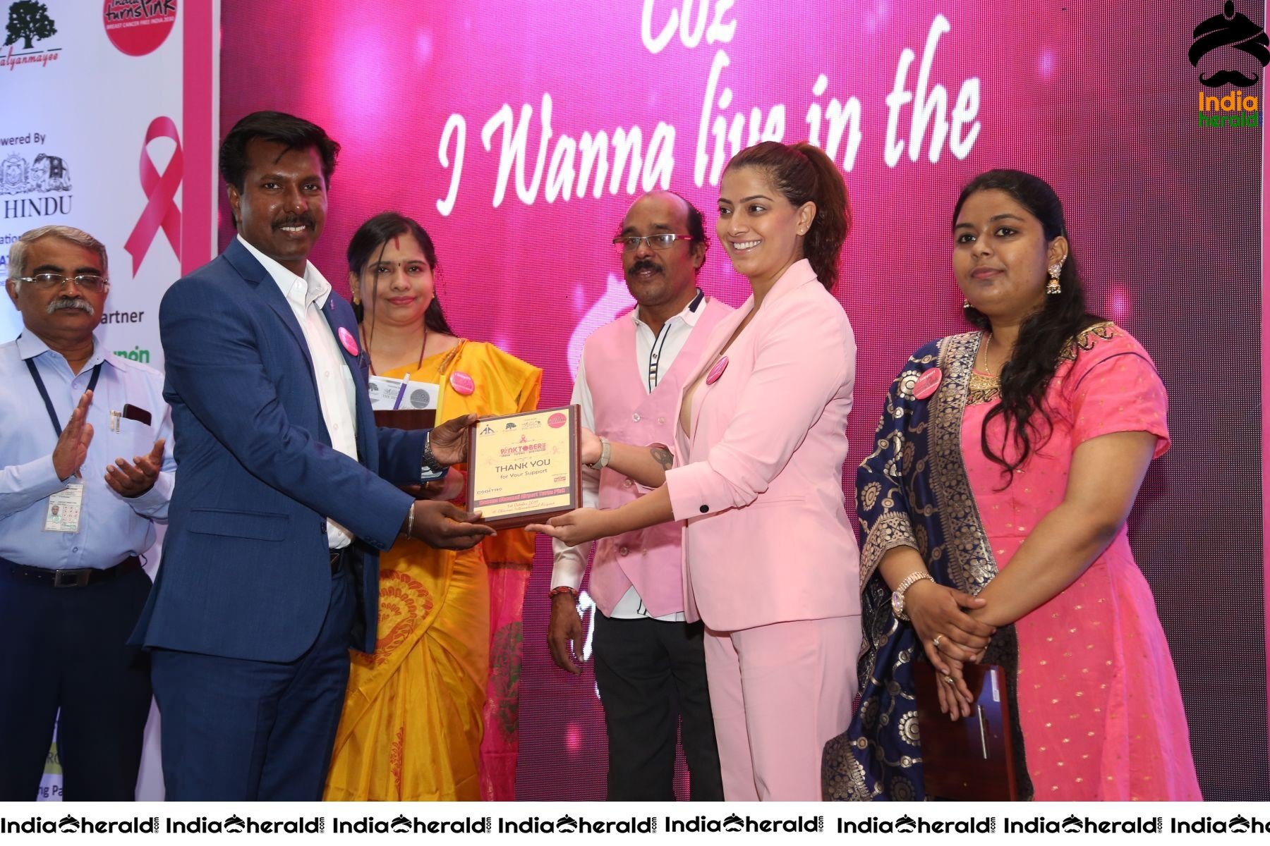 Namma Chennai Airport Turns Pink PINKTOBER 2019 Breast Cancer Free India Event Photos Set 2