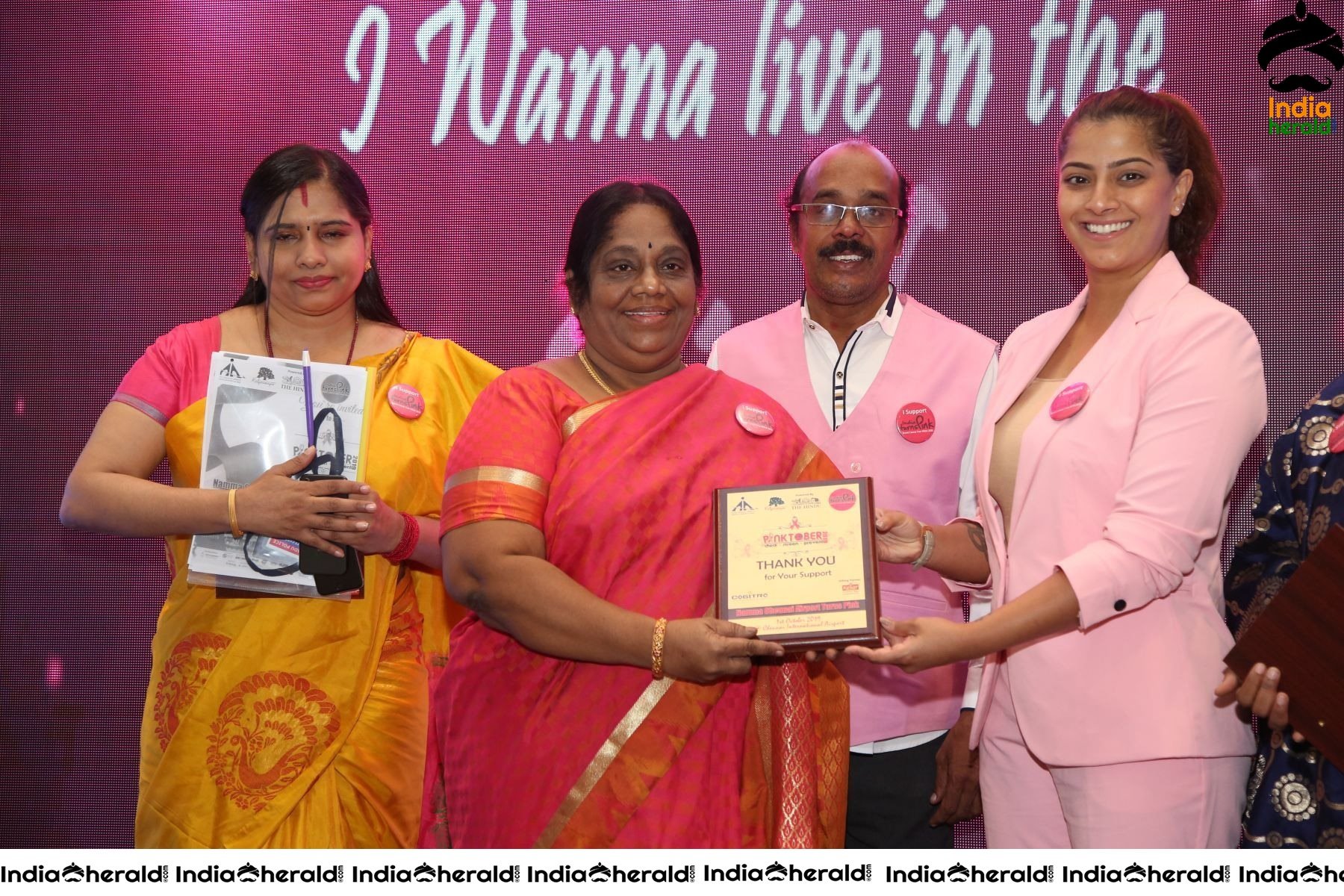 Namma Chennai Airport Turns Pink PINKTOBER 2019 Breast Cancer Free India Event Photos Set 2