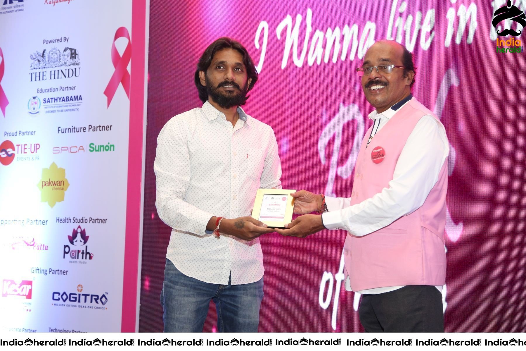 Namma Chennai Airport Turns Pink PINKTOBER 2019 Breast Cancer Free India Event Photos Set 3