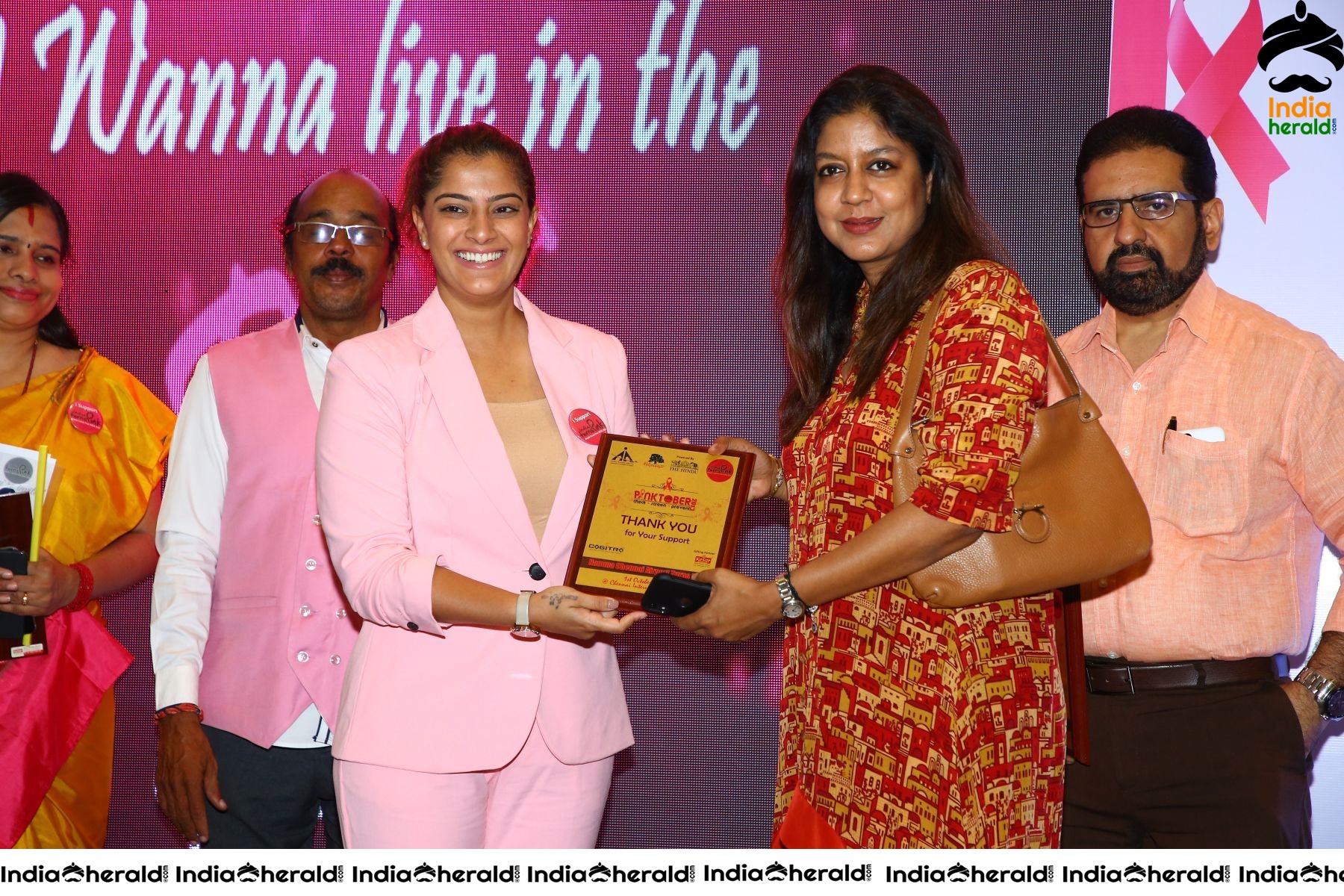 Namma Chennai Airport Turns Pink PINKTOBER 2019 Breast Cancer Free India Event Photos Set 4