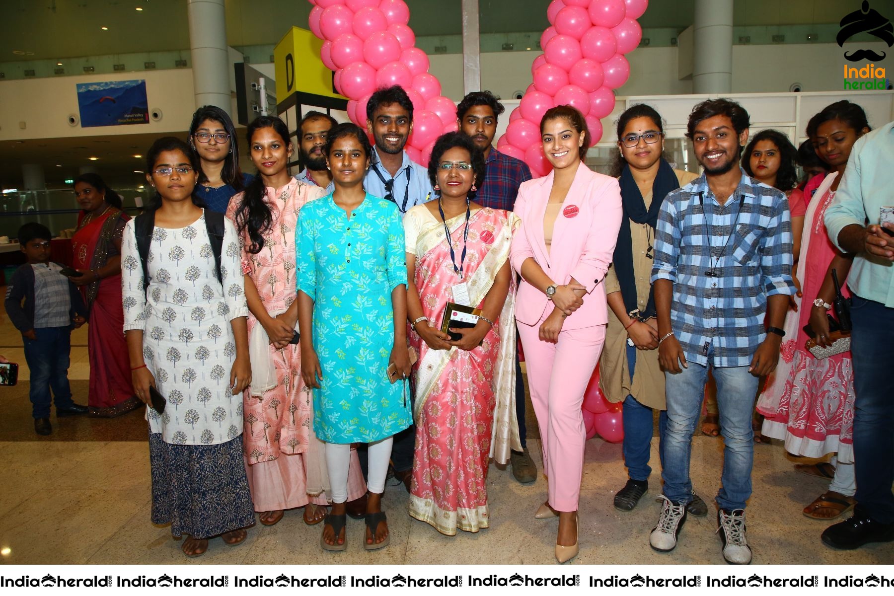 Namma Chennai Airport Turns Pink PINKTOBER 2019 Breast Cancer Free India Event Photos Set 4