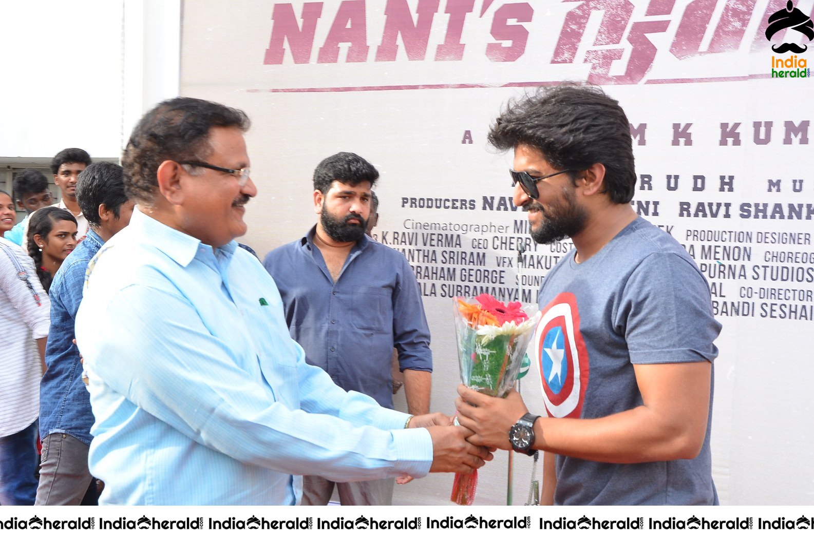 Nani Promoting Gang Leader Movie At VVIT College Set 3