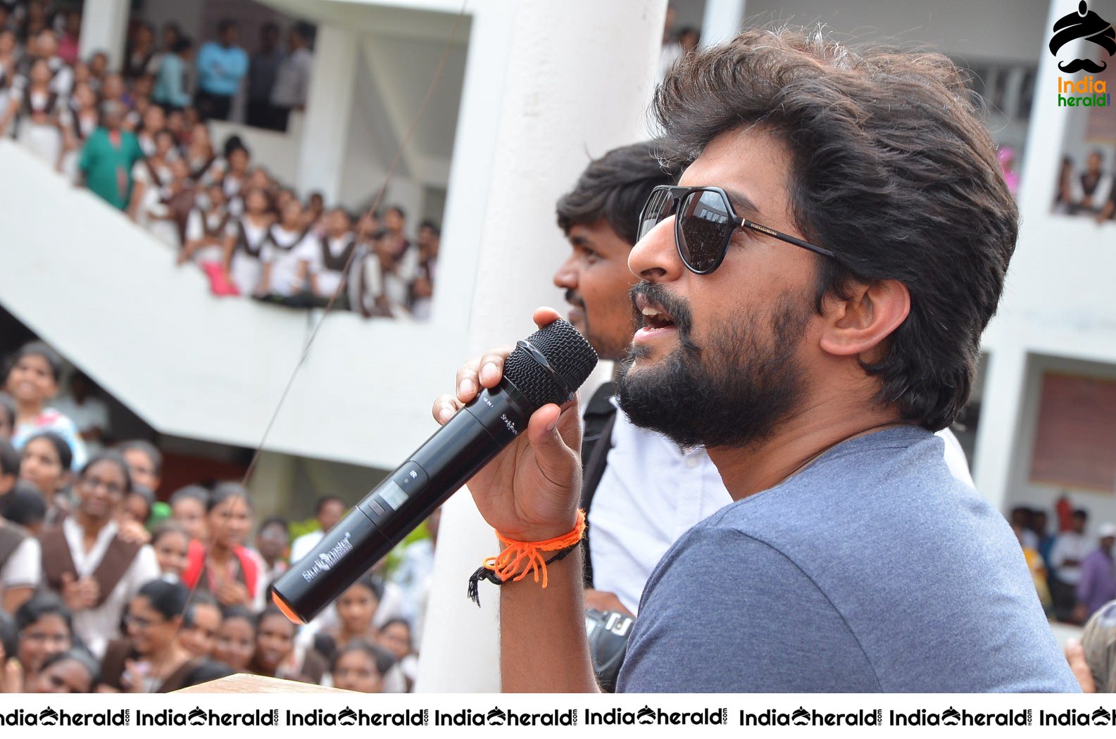 Nani Promoting Gang Leader movie at VVIT College Set 5