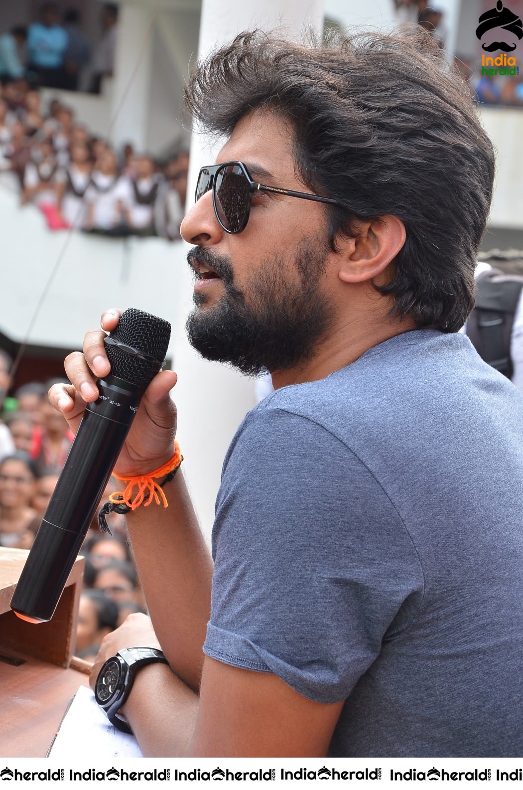 Nani Promoting Gang Leader movie at VVIT College Set 5