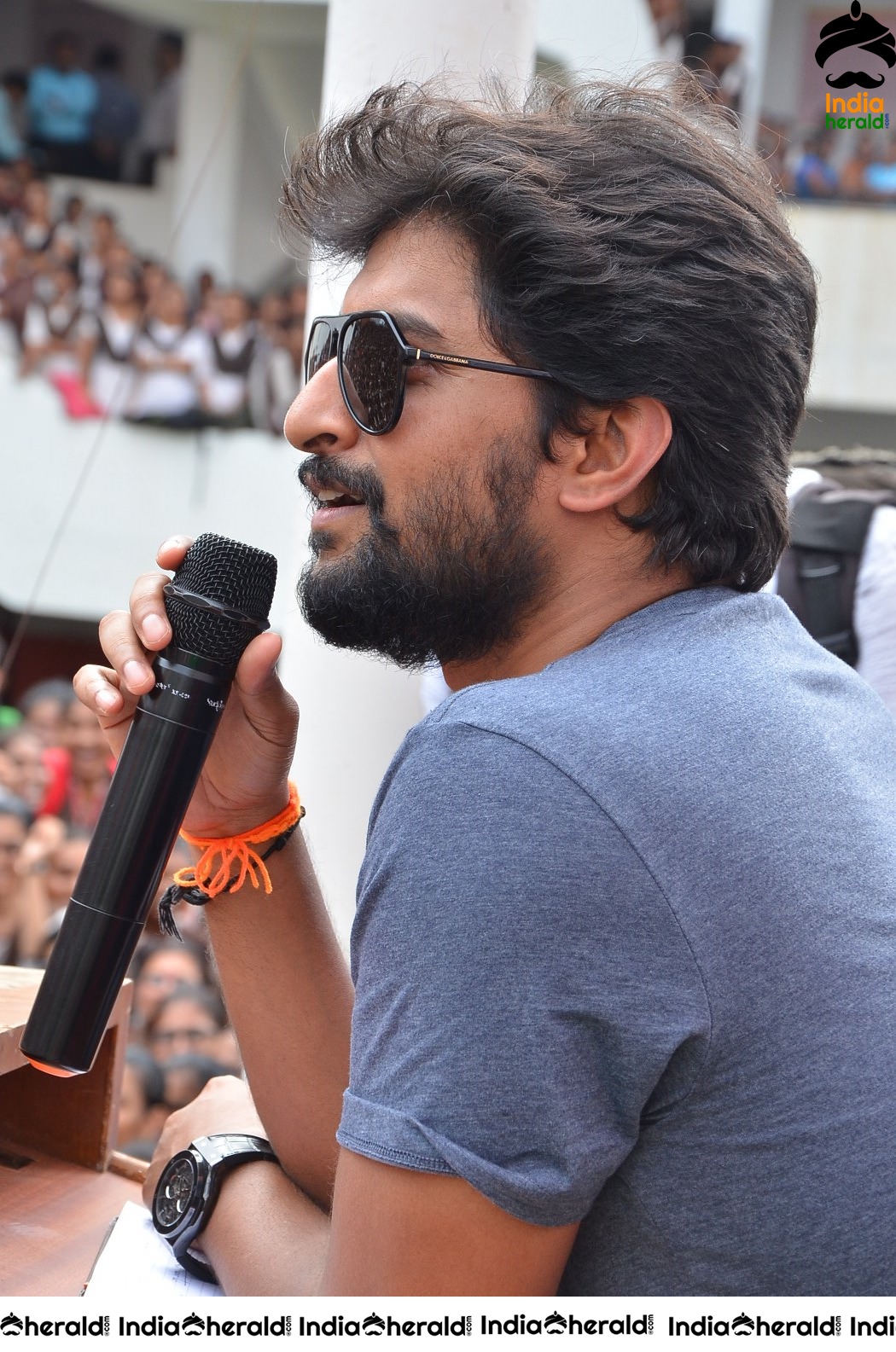 Nani Promoting Gang Leader movie at VVIT College Set 5