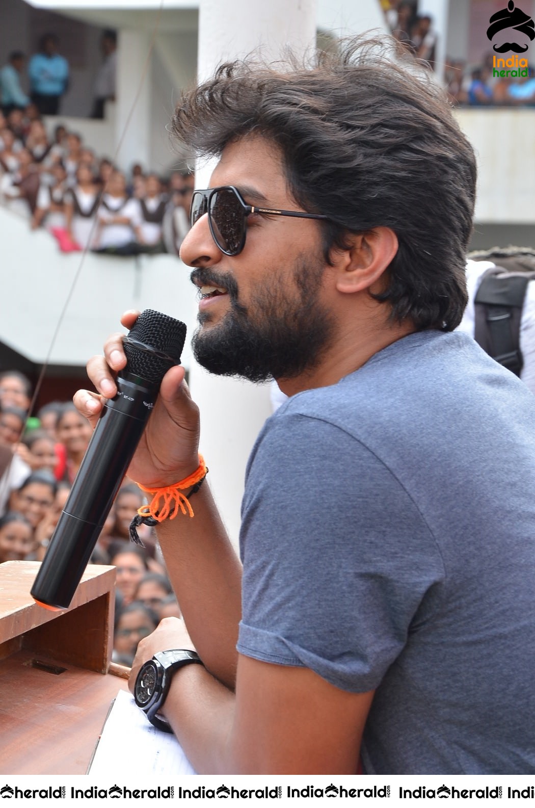 Nani Promoting Gang Leader movie at VVIT College Set 5