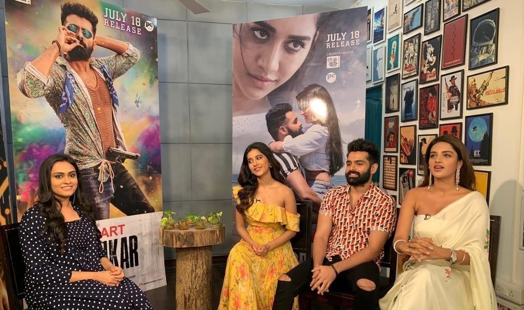 Niddhi Agerwal And Nabha Natesh Stills From Ismart Shankar Tv Promotions
