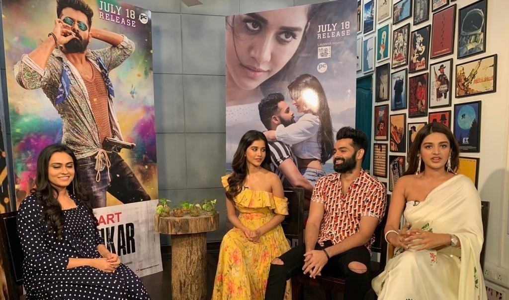 Niddhi Agerwal And Nabha Natesh Stills From Ismart Shankar Tv Promotions