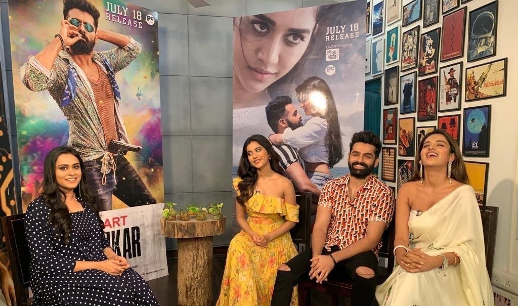 Niddhi Agerwal And Nabha Natesh Stills From Ismart Shankar Tv Promotions