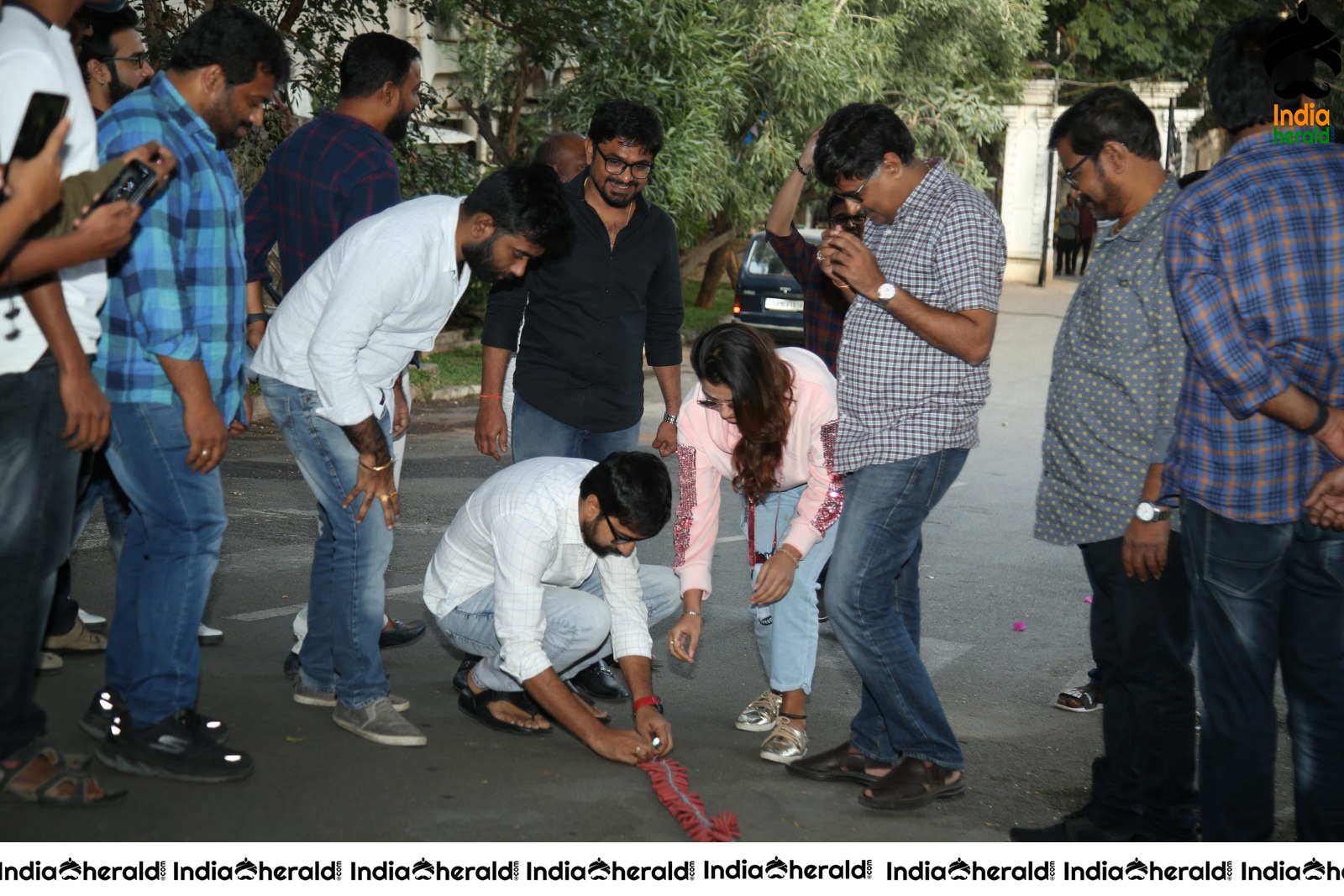 Payal Rajput Bursting Crackers at Venky Mama Success Celebrations Event