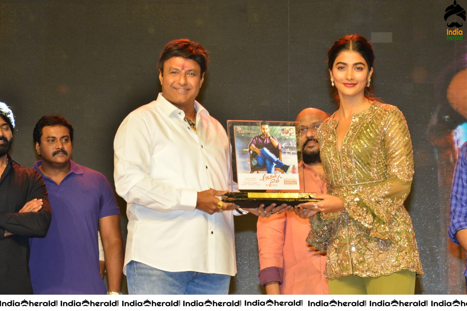 Pooja Hegde and Junior NTR from Aravinda Sametha Success Event Throwback Photos Set 2