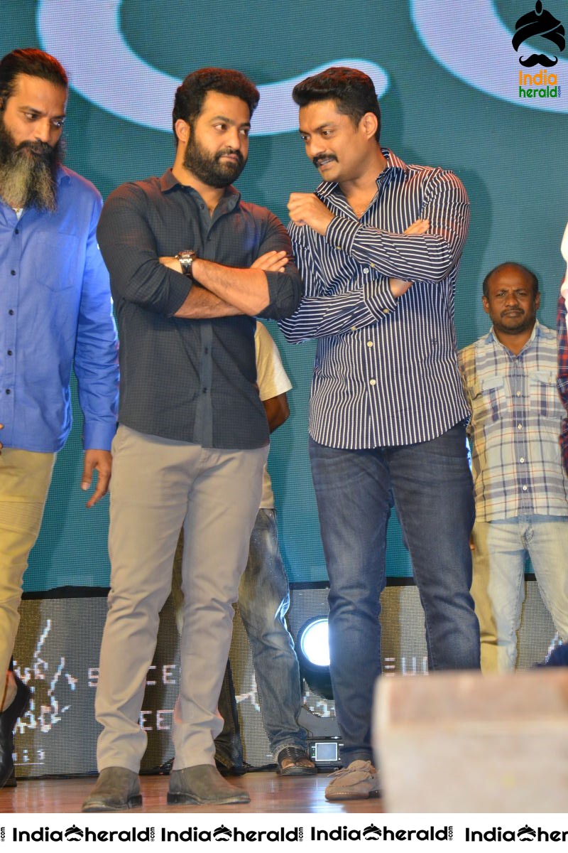 Pooja Hegde and Junior NTR from Aravinda Sametha Success Event Throwback Photos Set 2