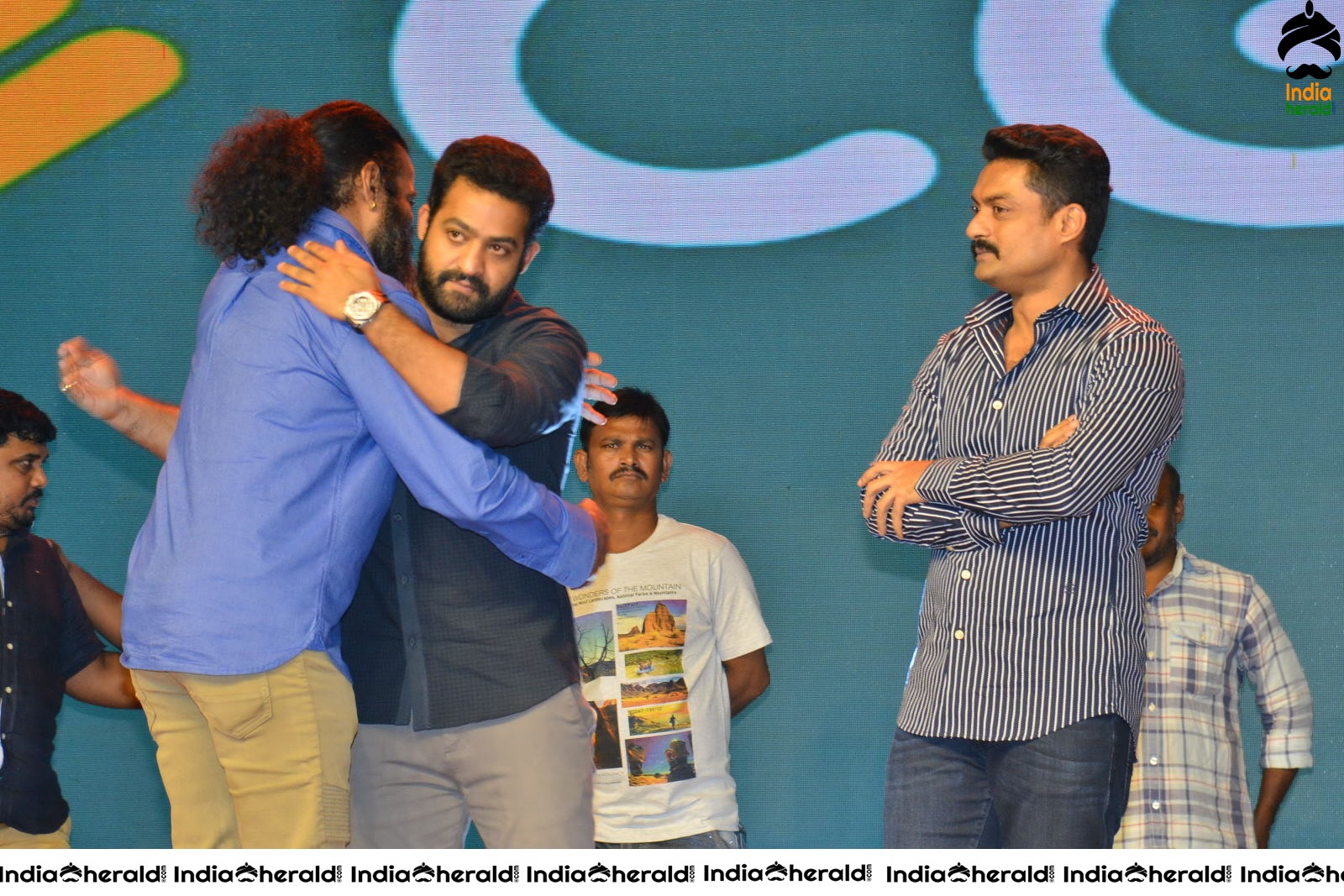 Pooja Hegde and Junior NTR from Aravinda Sametha Success Event Throwback Photos Set 2