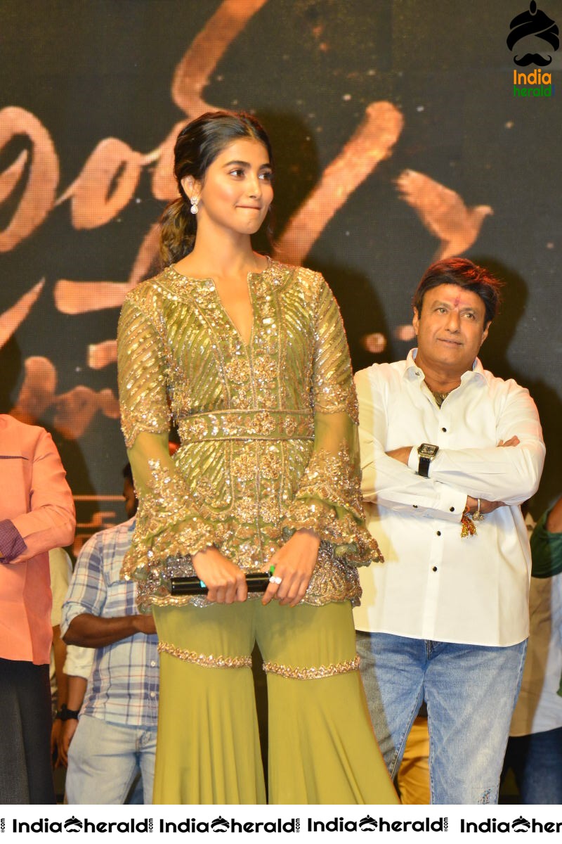 Pooja Hegde and Junior NTR from Aravinda Sametha Success Event Throwback Photos Set 3