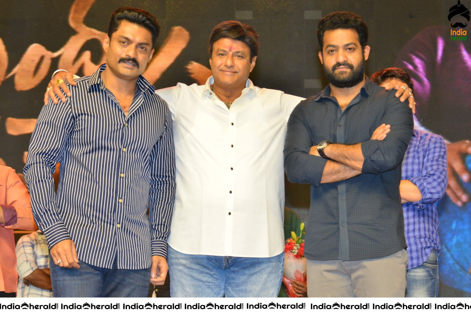 Pooja Hegde and Junior NTR from Aravinda Sametha Success Event Throwback Photos Set 3