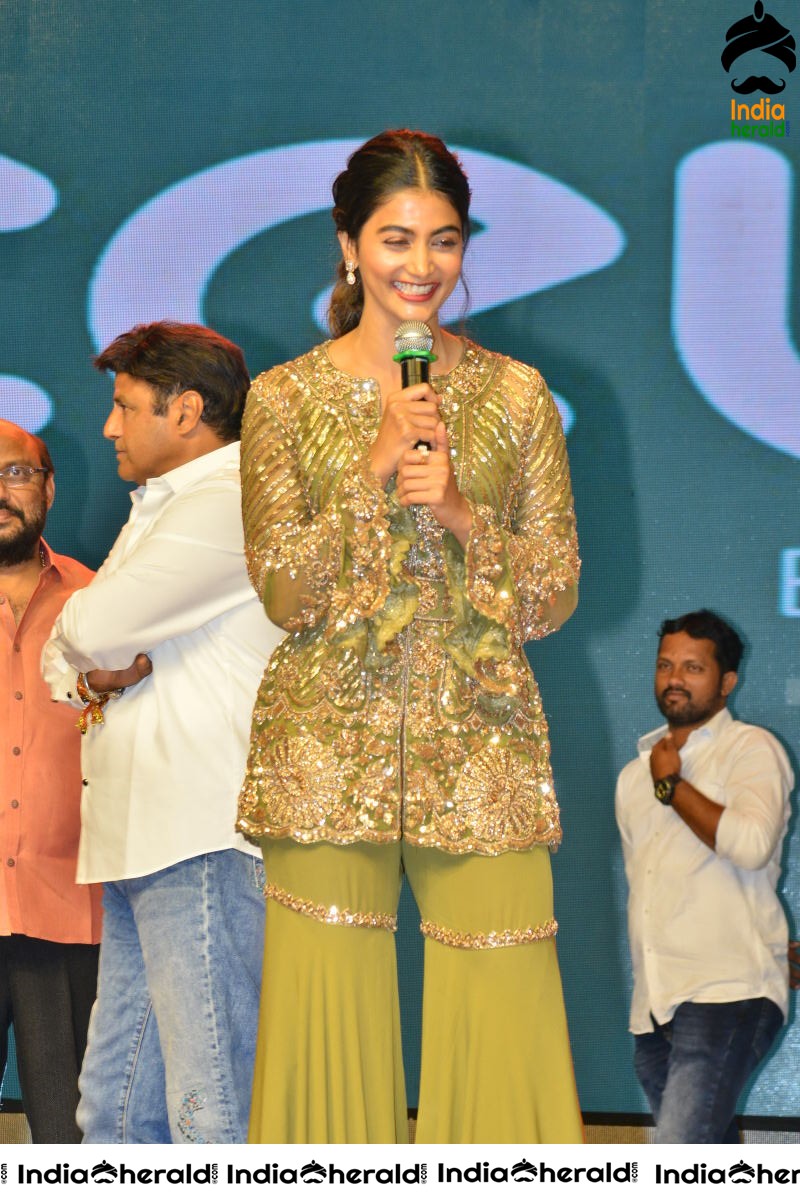 Pooja Hegde and Junior NTR from Aravinda Sametha Success Event Throwback Photos Set 4