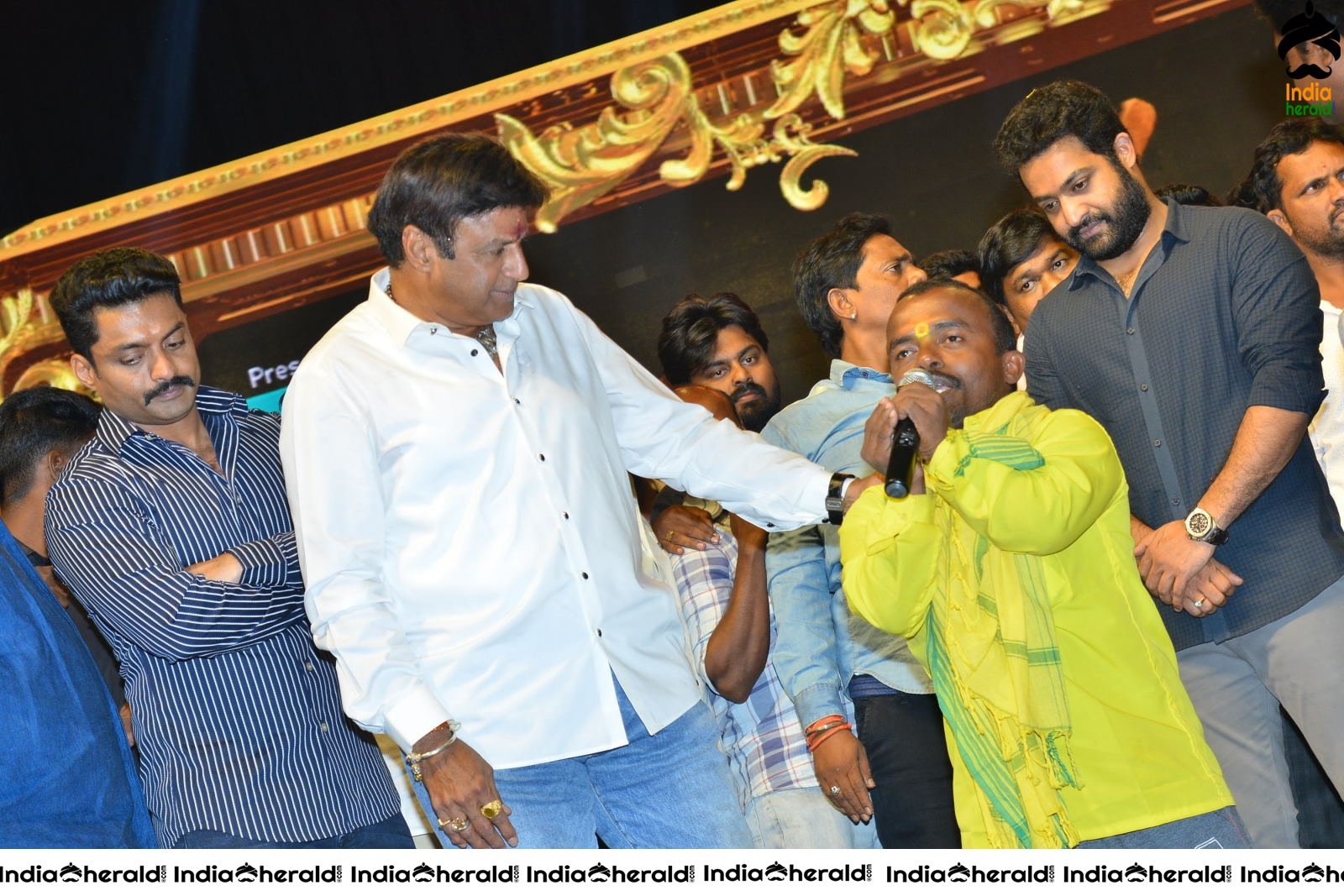 Pooja Hegde and Junior NTR from Aravinda Sametha Success Event Throwback Photos Set 5