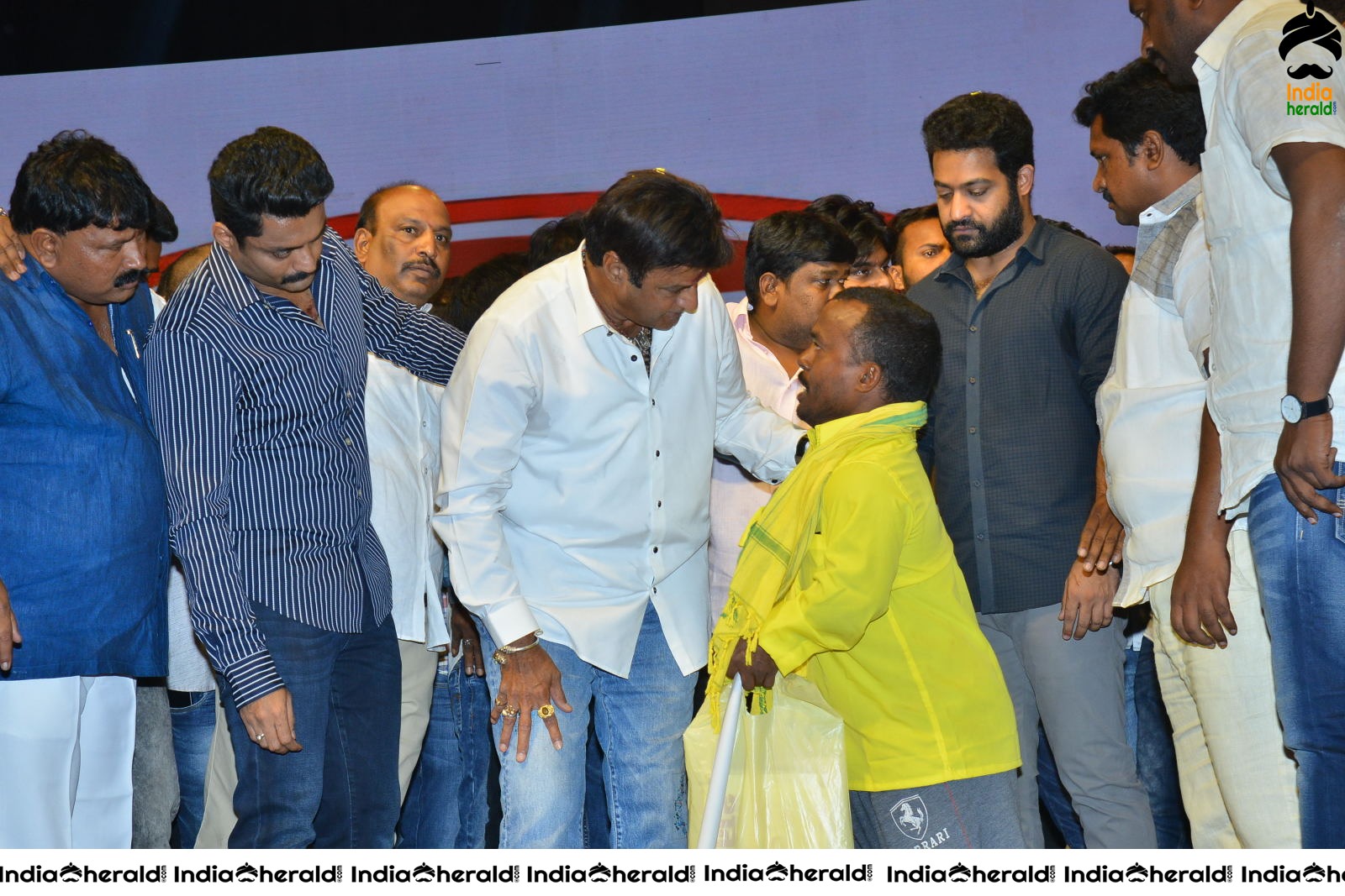 Pooja Hegde and Junior NTR from Aravinda Sametha Success Event Throwback Photos Set 6