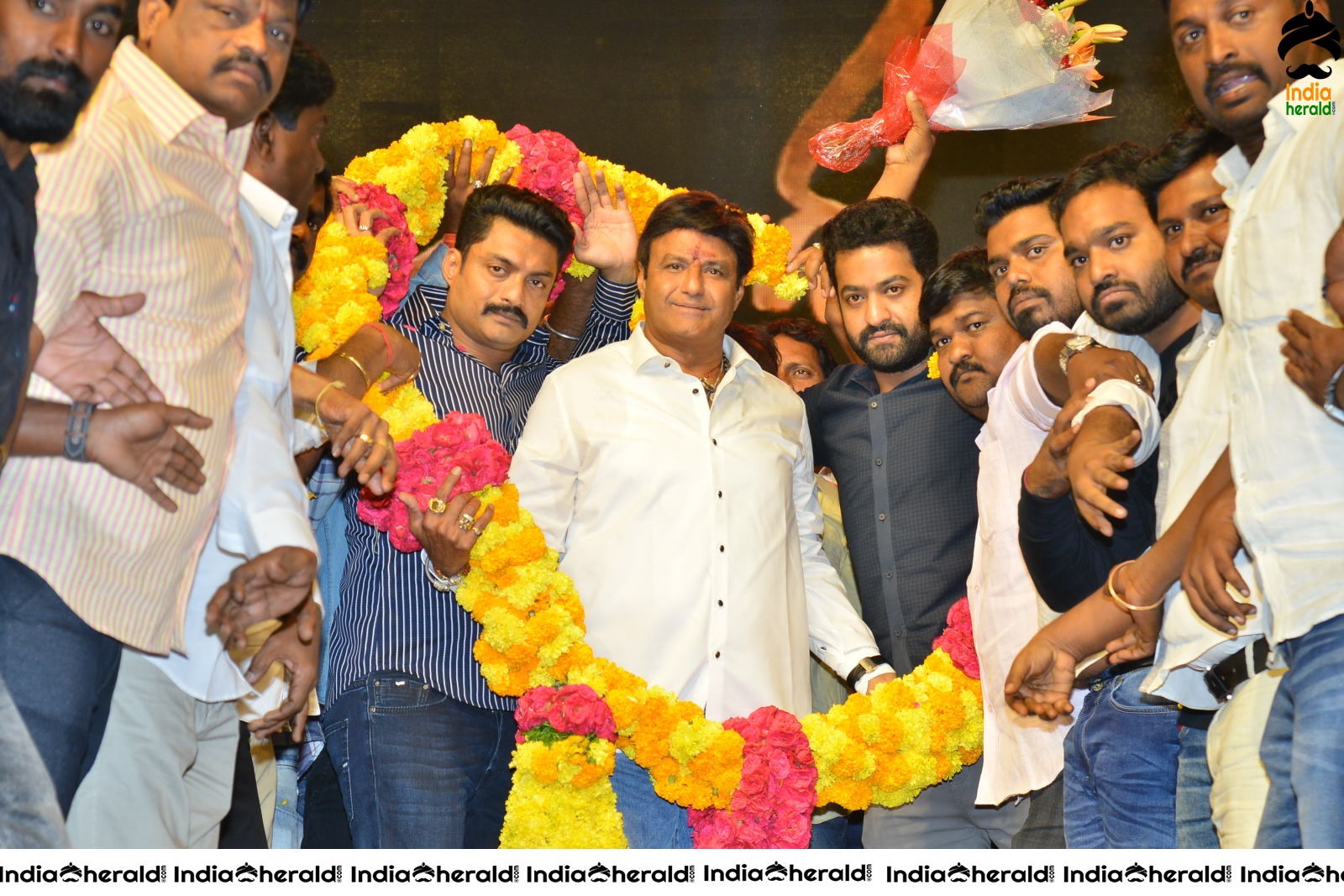 Pooja Hegde and Junior NTR from Aravinda Sametha Success Event Throwback Photos Set 6