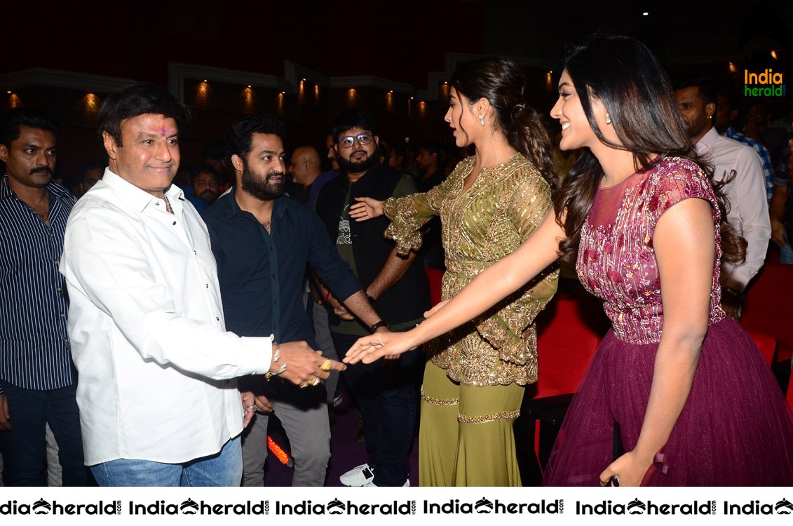 Pooja Hegde and Junior NTR from Aravinda Sametha Success Event Throwback Photos Set 7