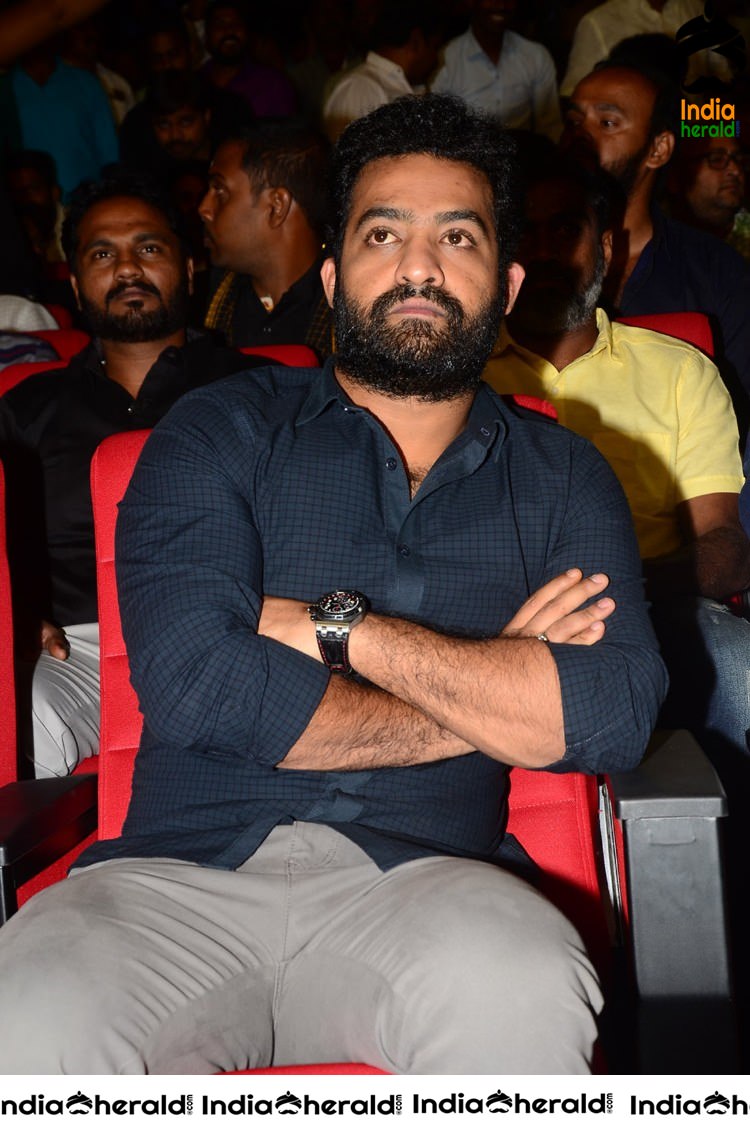 Pooja Hegde and Junior NTR from Aravinda Sametha Success Event Throwback Photos Set 7