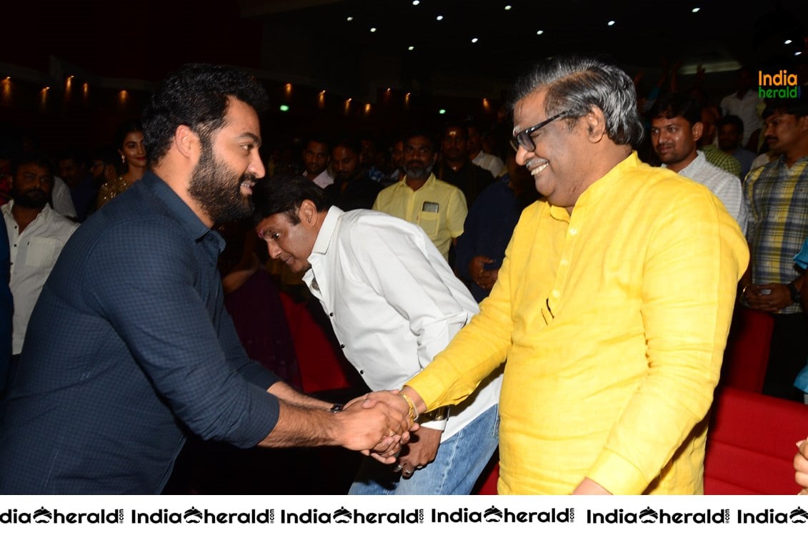 Pooja Hegde and Junior NTR from Aravinda Sametha Success Event Throwback Photos Set 7