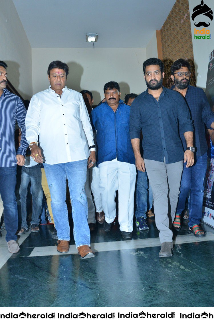 Pooja Hegde and Junior NTR from Aravinda Sametha Success Event Throwback Photos Set 8