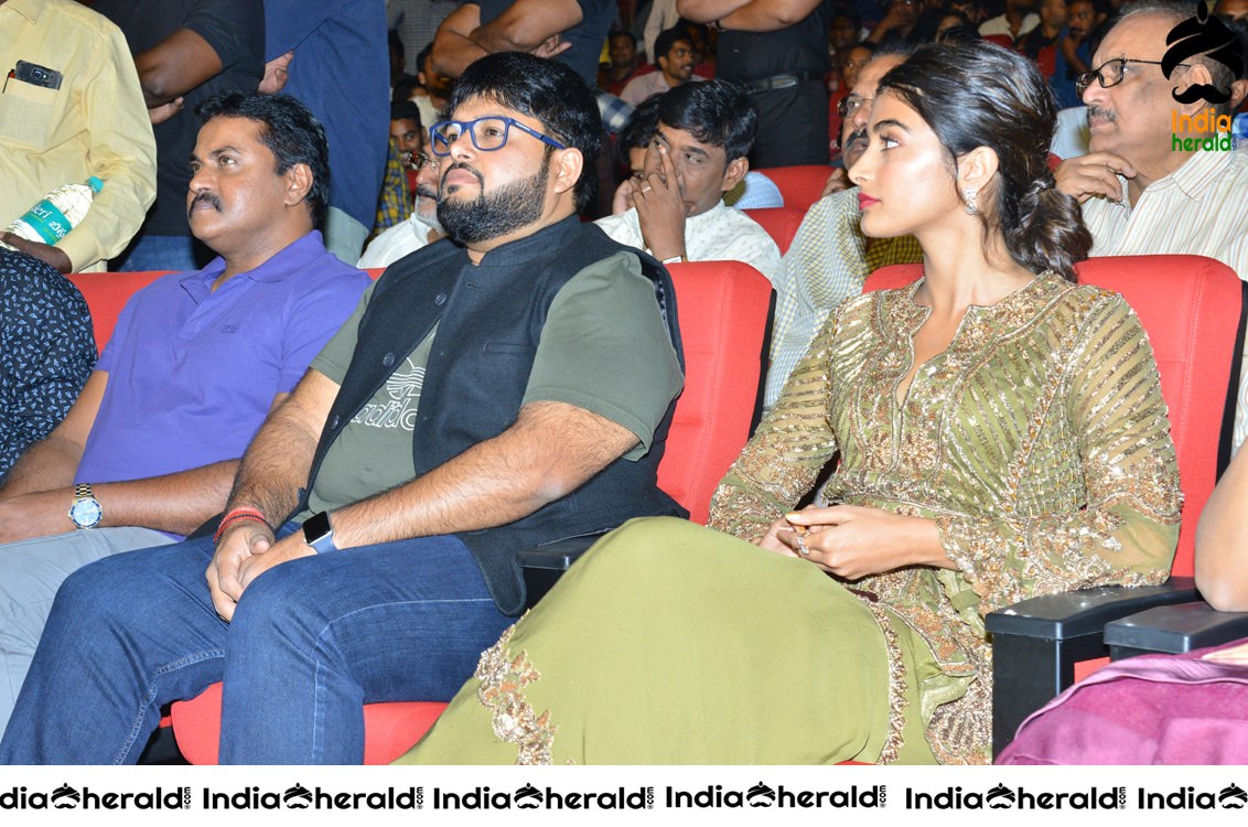 Pooja Hegde and Junior NTR from Aravinda Sametha Success Event Throwback Photos Set 9