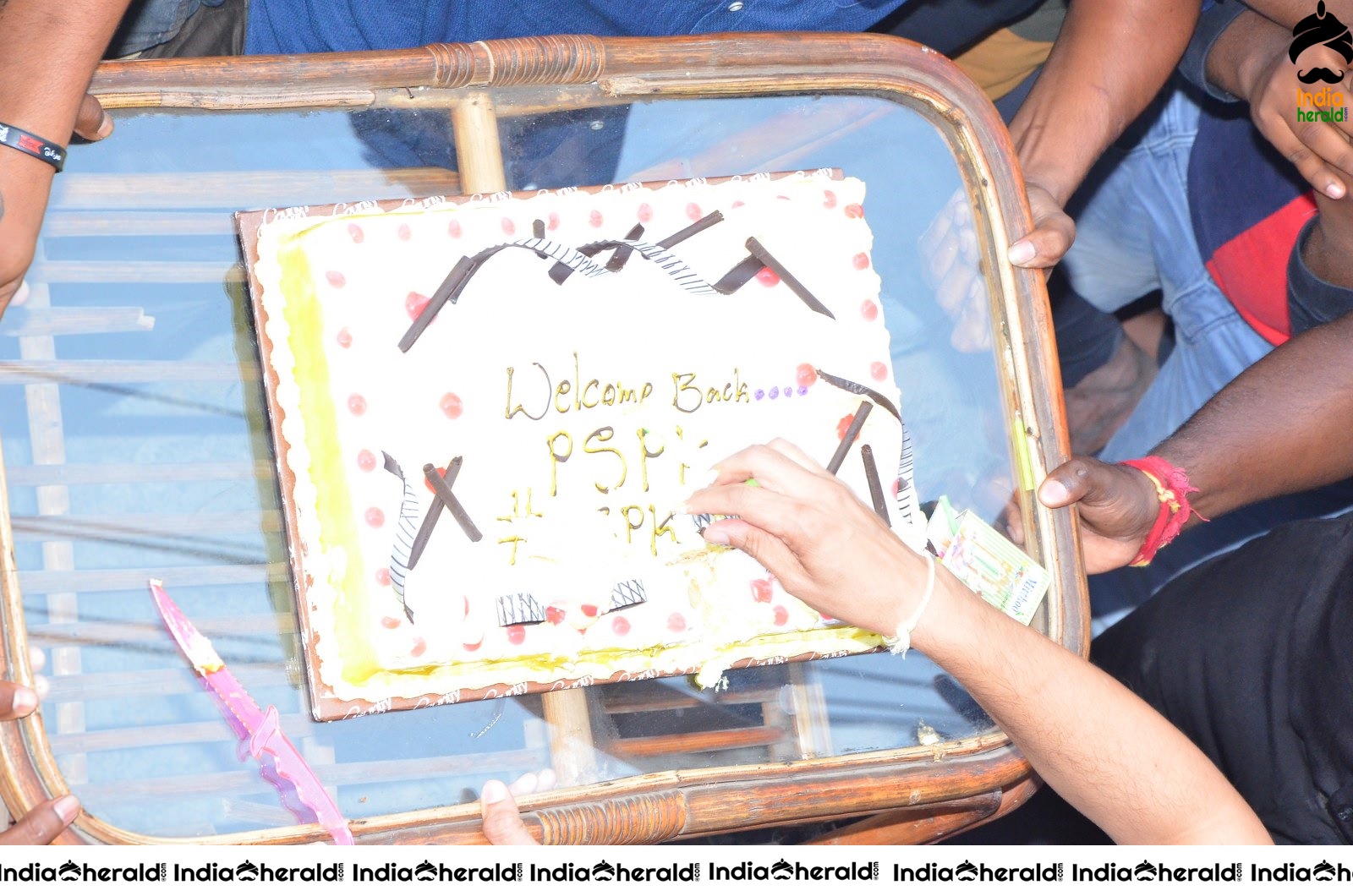 Power Star Pawan Kalyan fans hungama at Dil Raju office Set 2