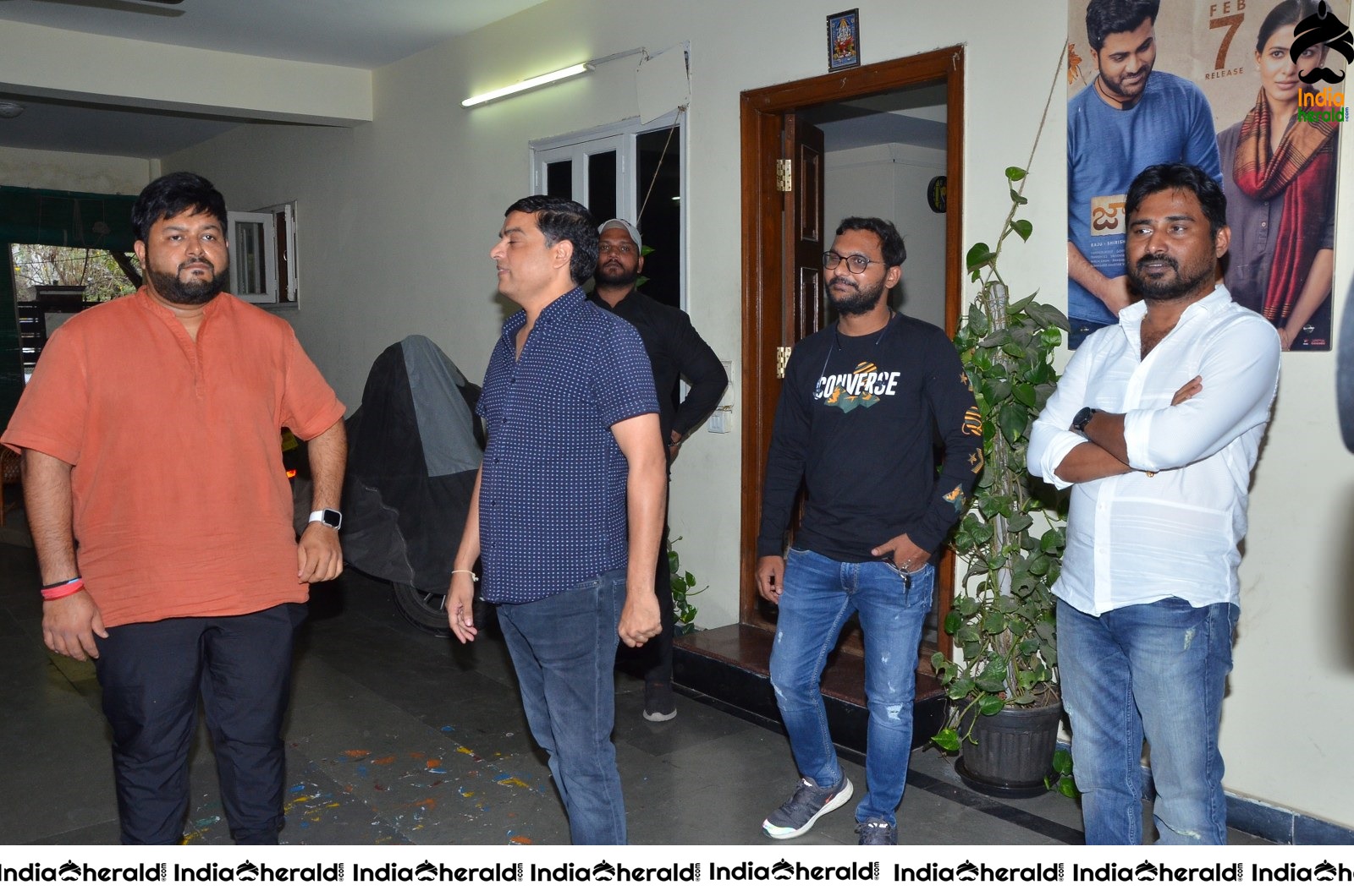Power Star Pawan Kalyan fans hungama at Dil Raju office Set 2