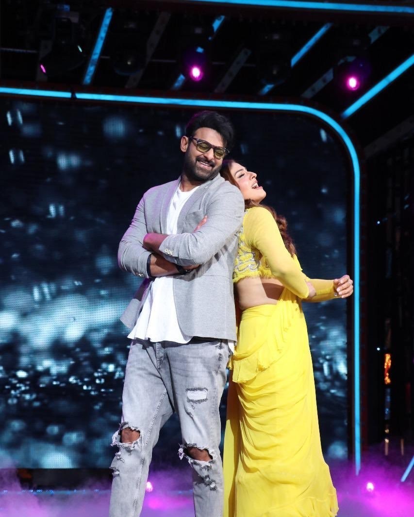 Prabhas And Raveena Tandon Stills From Saaho Promotions Of Nach Baliye