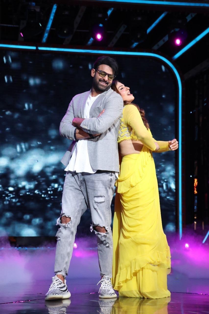 Prabhas And Raveena Tandon Stills From Saaho Promotions Of Nach Baliye