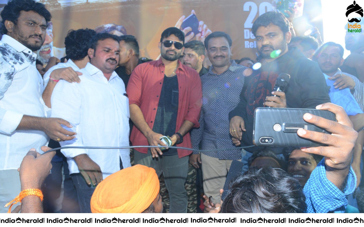 Pratiroju Pandaga Movie Team Bus tour at Kakinada Photos Set 1