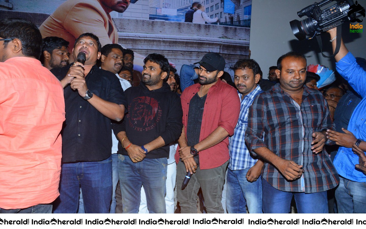 Pratiroju Pandagey Movie Team Bus tour at Eluru photos Set 1