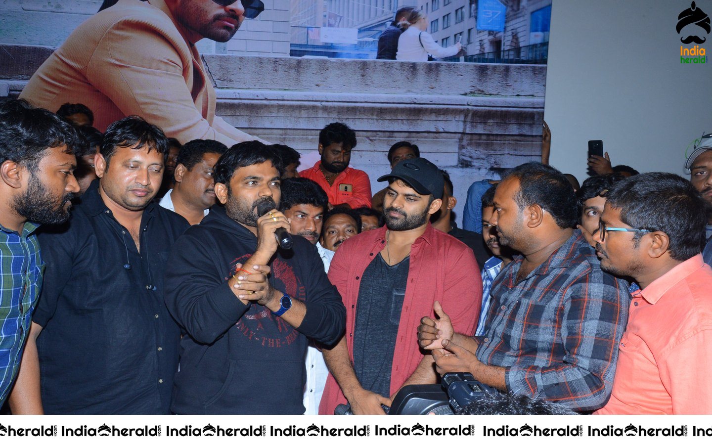 Pratiroju Pandagey Movie Team Bus tour at Eluru photos Set 2