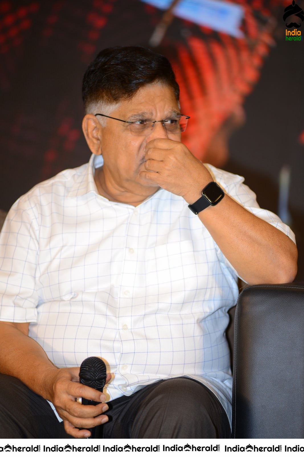 Producer Allu Aravind Latest Stills from AV Success meet Set 1