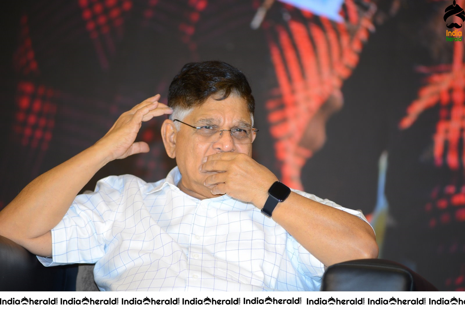 Producer Allu Aravind Latest Stills from AV Success meet Set 2