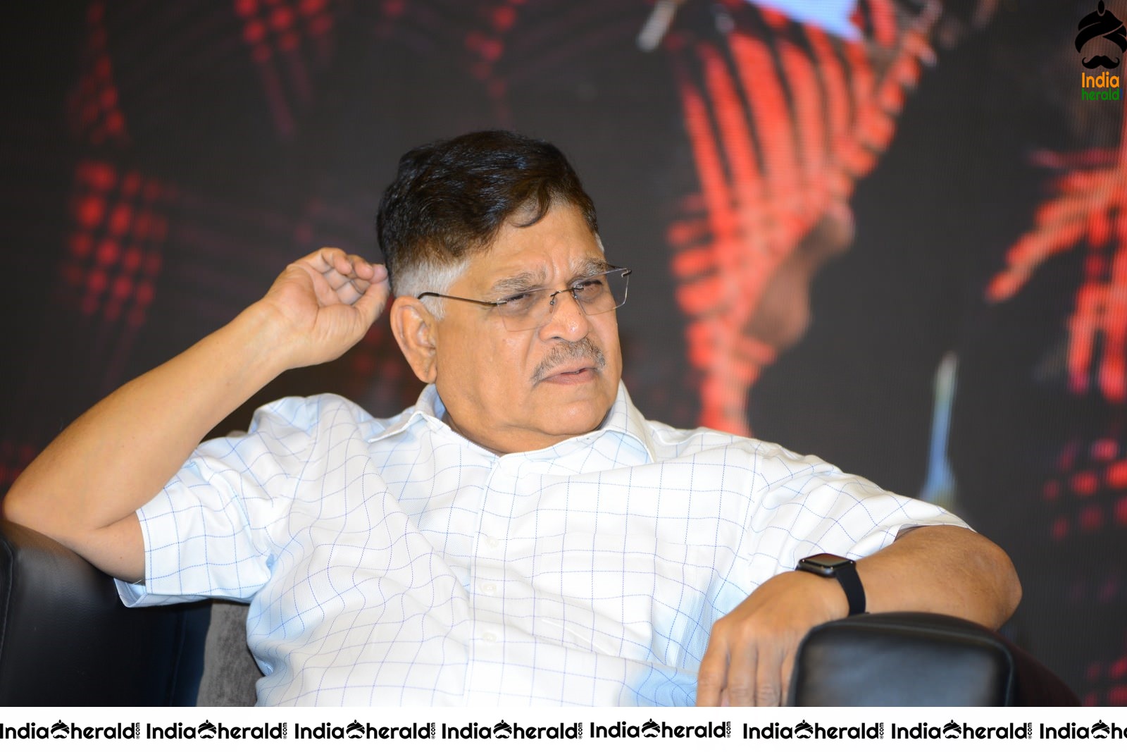 Producer Allu Aravind Latest Stills from AV Success meet Set 2