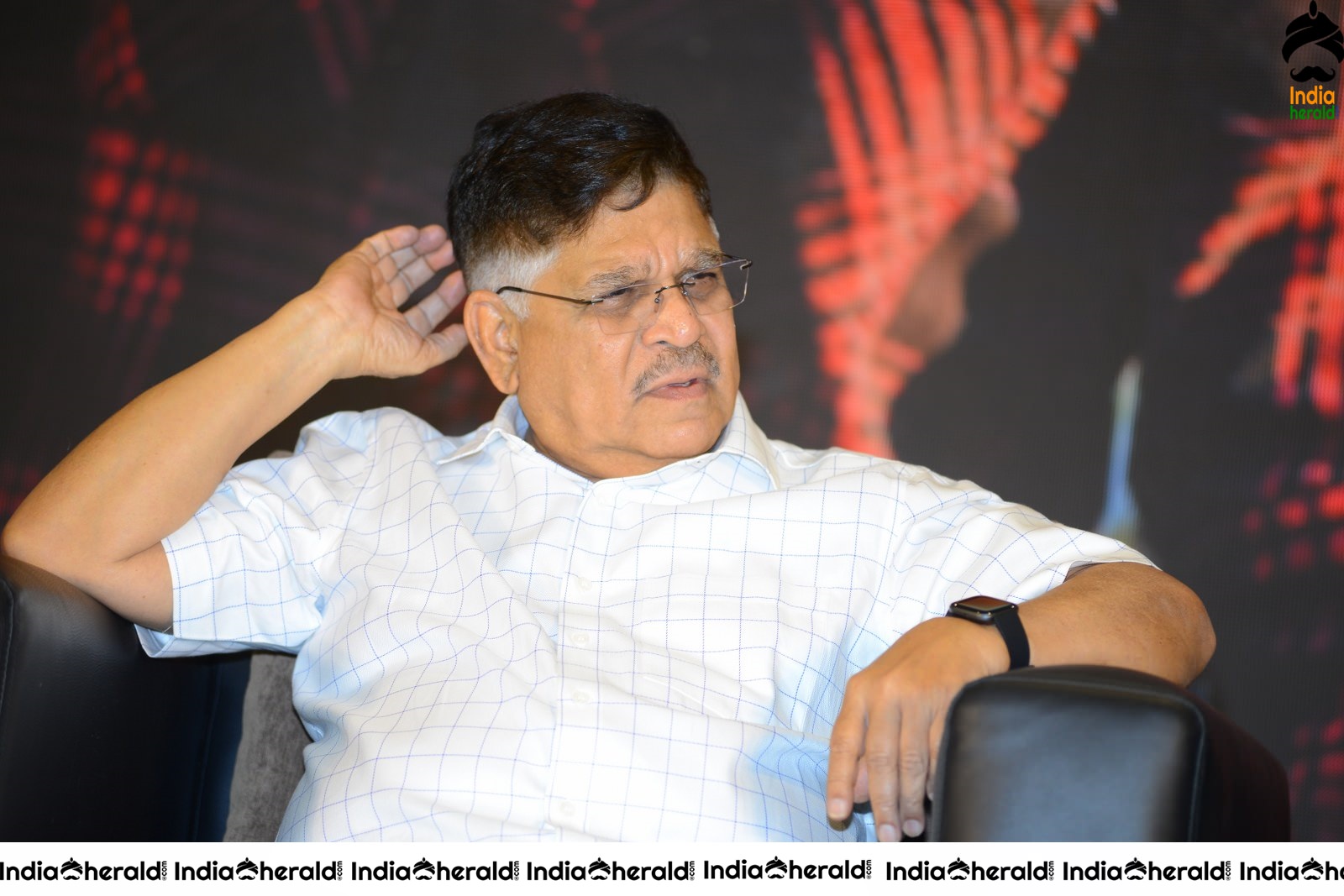 Producer Allu Aravind Latest Stills from AV Success meet Set 2