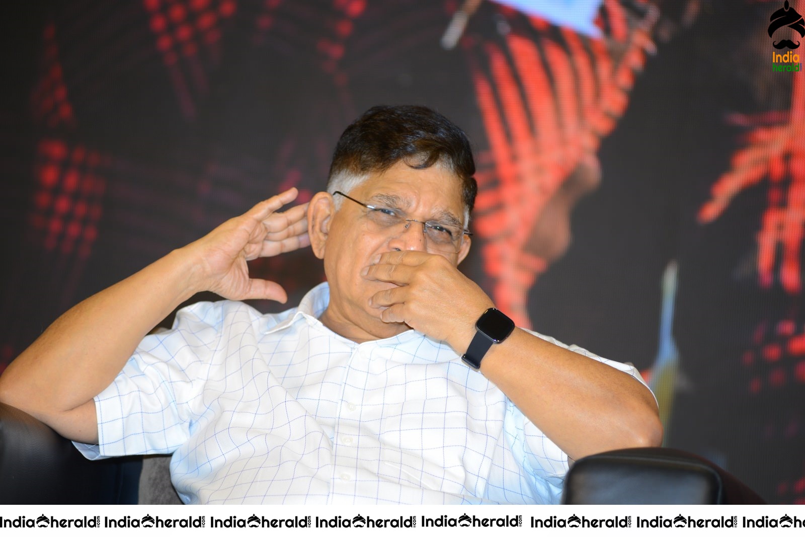 Producer Allu Aravind Latest Stills from AV Success meet Set 2