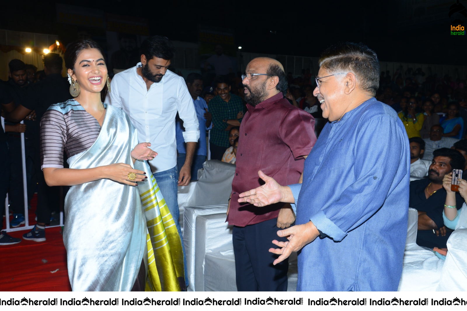 Producer Allu Aravind Welcomes Pooja Hegde Set 1