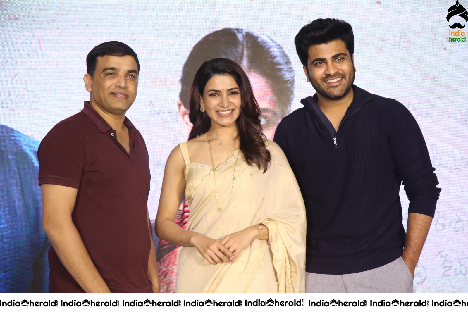 Producer Dil Raju photos along with Samantha and Sharwanand Set 2